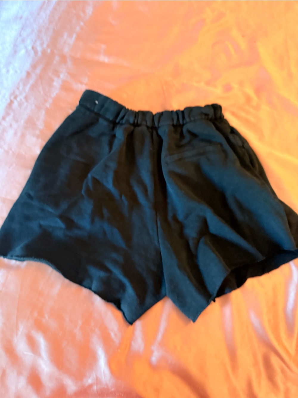 Women’s Black Elastic-Waist Casual Shorts